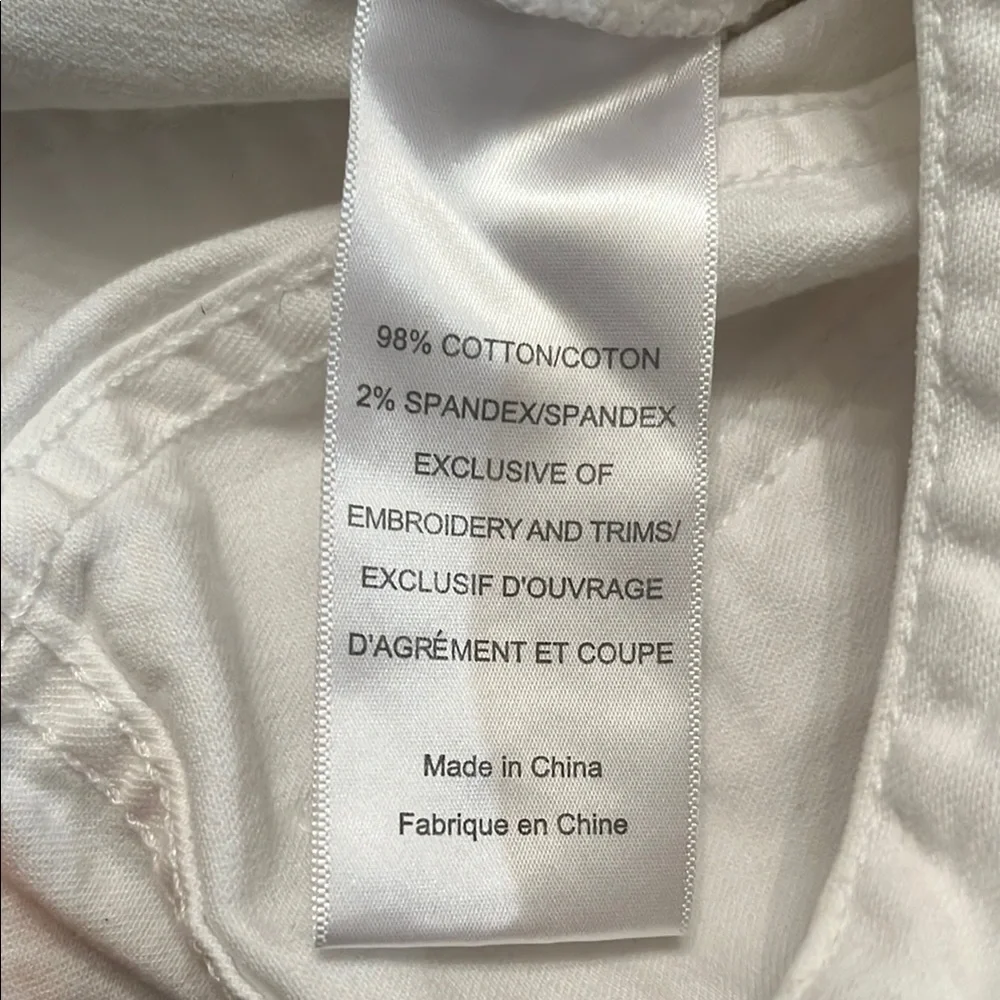 Tory Burch White Cropped Jeans,‎ size 28